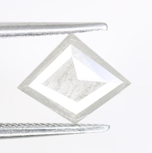 1.11 Carat Natural Salt and Pepper Geometric Diamond | 7.90x9.80x2.30mm Opaque Loose Gemstone | Unique Geometric Cut Diamond