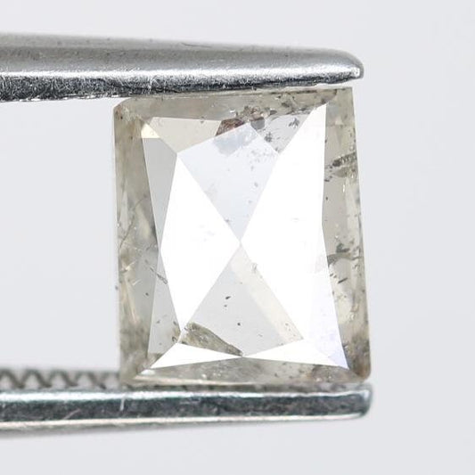0.68 Carat Natural Salt and Pepper Geometric Diamond | 5.80x4.90x2.20mm Opaque Loose Gemstone | Unique Geometric Cut Diamond