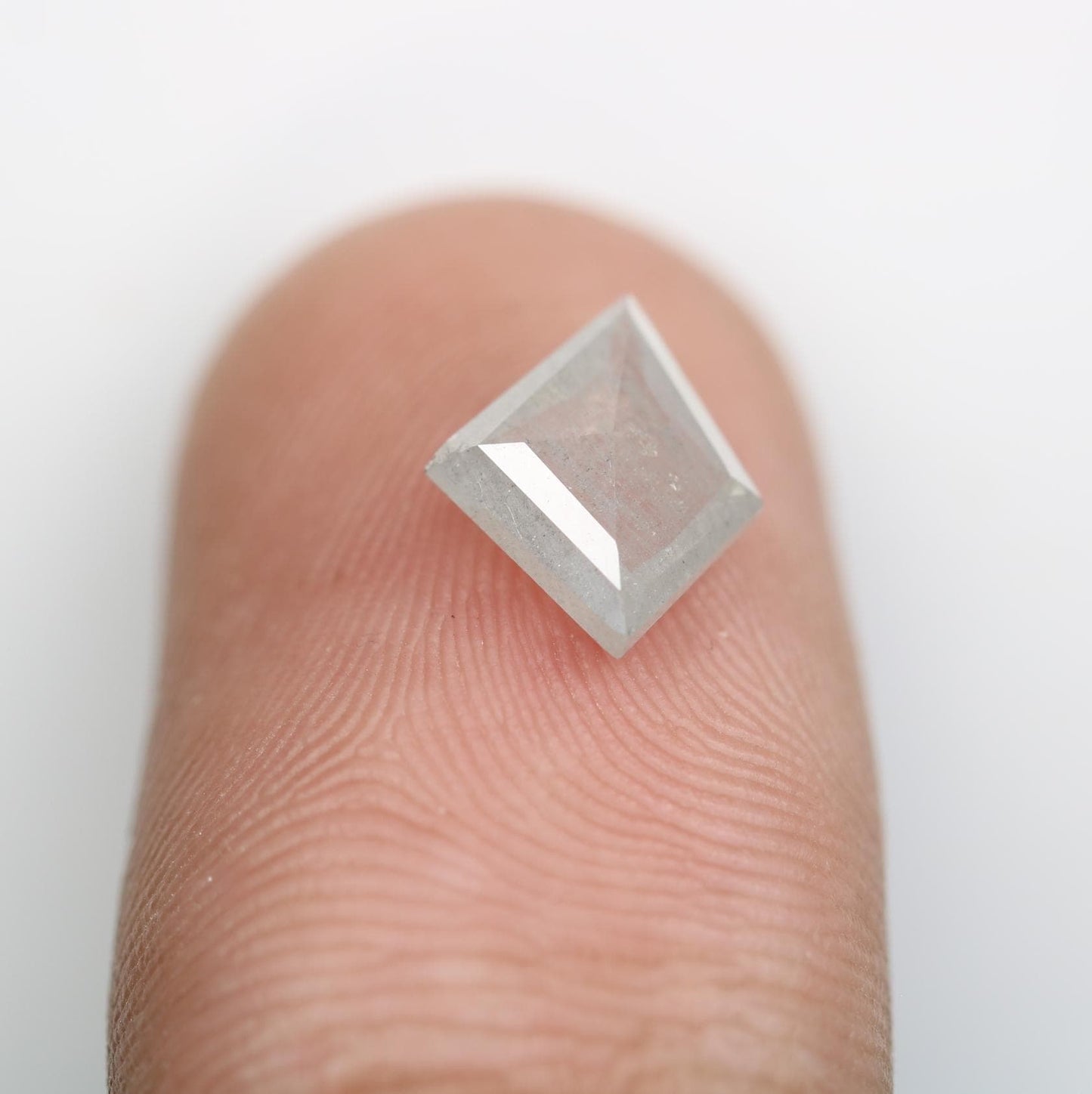 1.11 Carat Natural Salt and Pepper Geometric Diamond | 7.90x9.80x2.30mm Opaque Loose Gemstone | Unique Geometric Cut Diamond