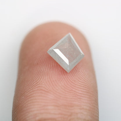 1.11 Carat Natural Salt and Pepper Geometric Diamond | 7.90x9.80x2.30mm Opaque Loose Gemstone | Unique Geometric Cut Diamond