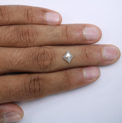 1.11 Carat Natural Salt and Pepper Geometric Diamond | 7.90x9.80x2.30mm Opaque Loose Gemstone | Unique Geometric Cut Diamond