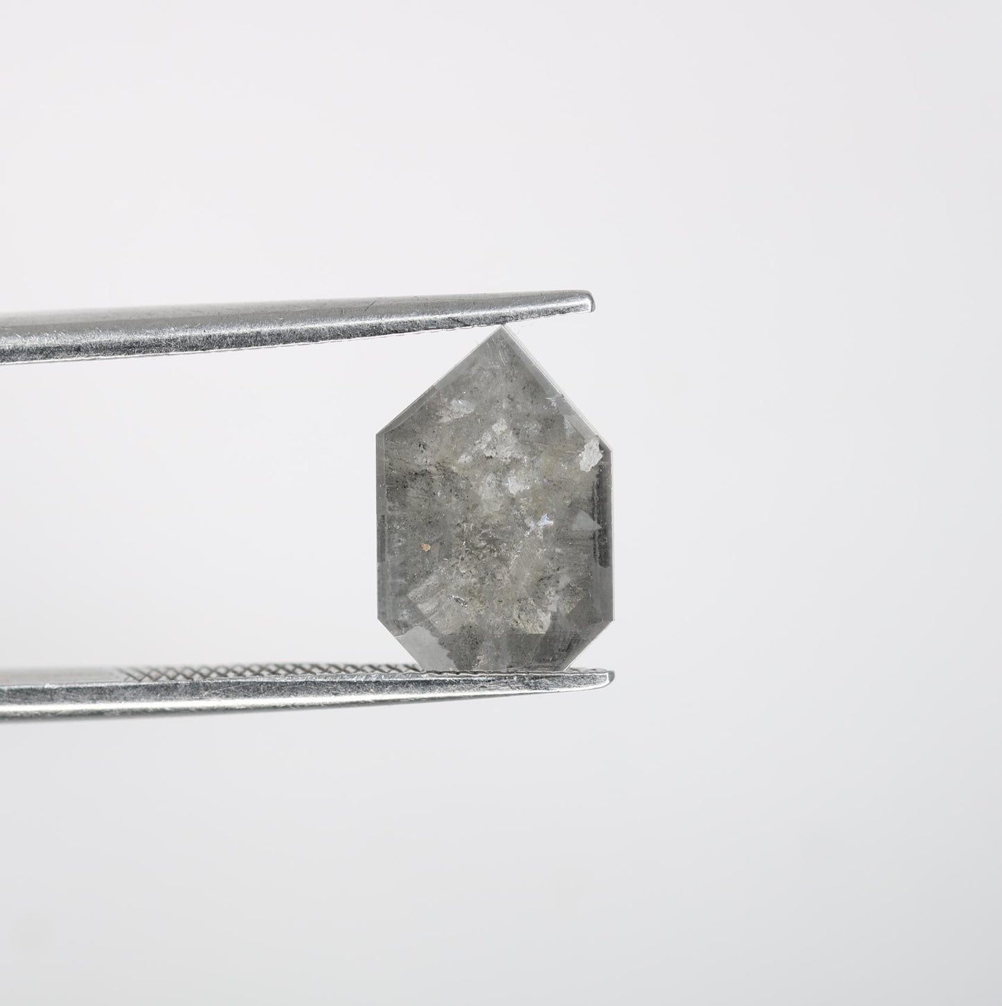 2.11 Carat Natural Salt and Pepper Prism Diamond | 10.60x7.20x3.00mm Opaque Loose Gemstone | Unique Rustic Prism Cut Diamond