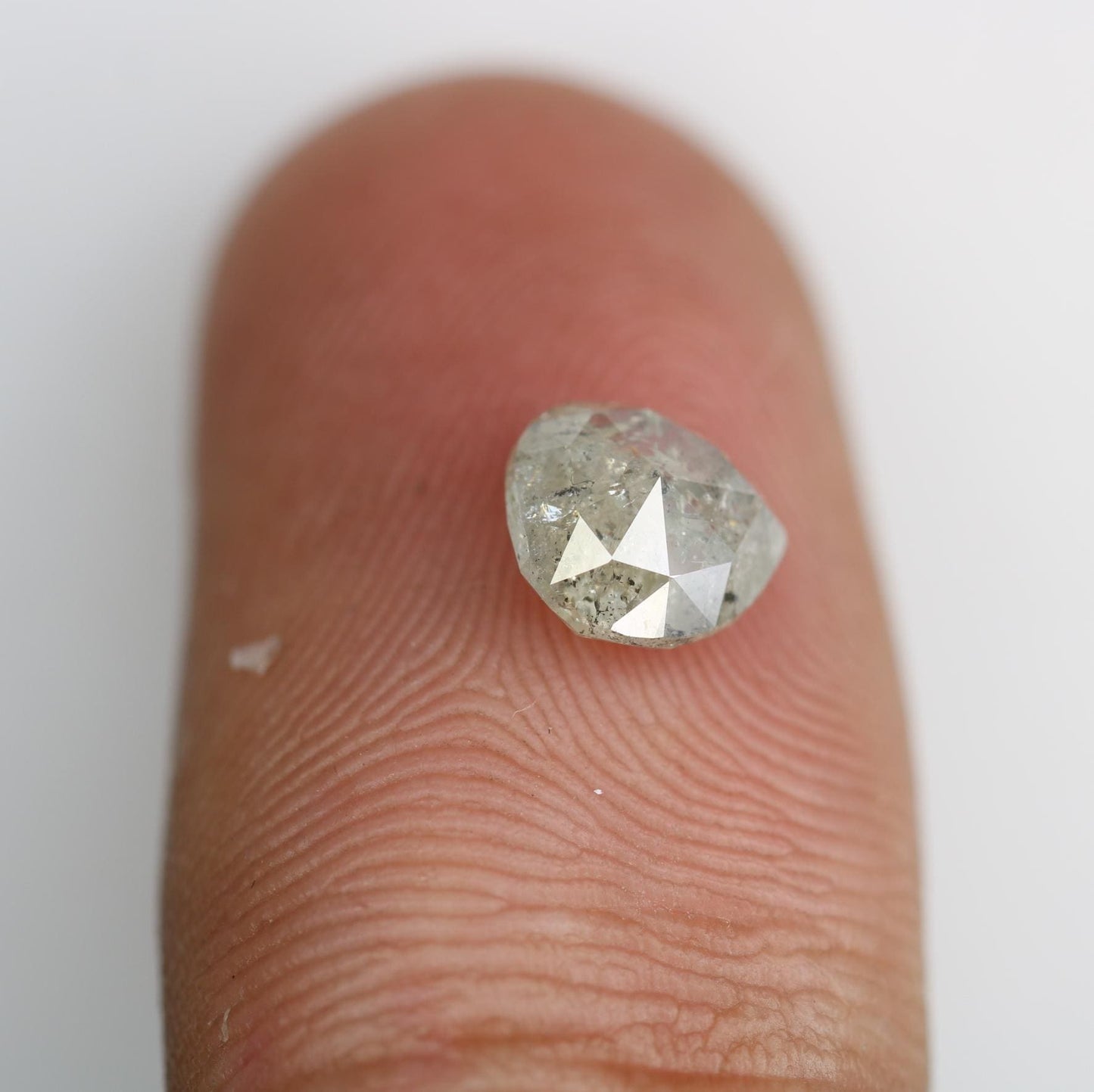 1.27 Carat Natural Salt and Pepper Heart-Shaped Diamond | 6.70x6.50x3.40mm Opaque Loose Gemstone for Jewelry | Unique Heart Cut Diamond