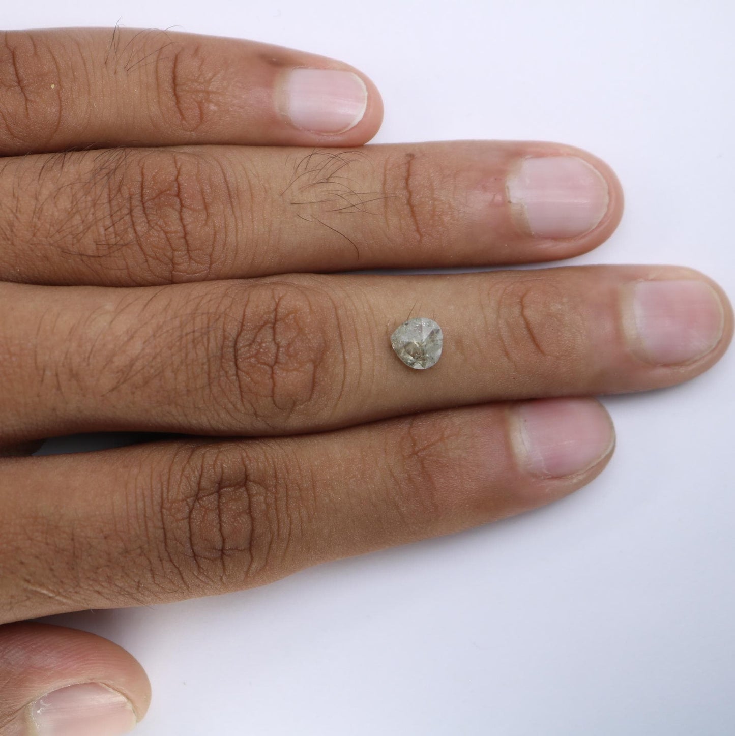 1.27 Carat Natural Salt and Pepper Heart-Shaped Diamond | 6.70x6.50x3.40mm Opaque Loose Gemstone for Jewelry | Unique Heart Cut Diamond