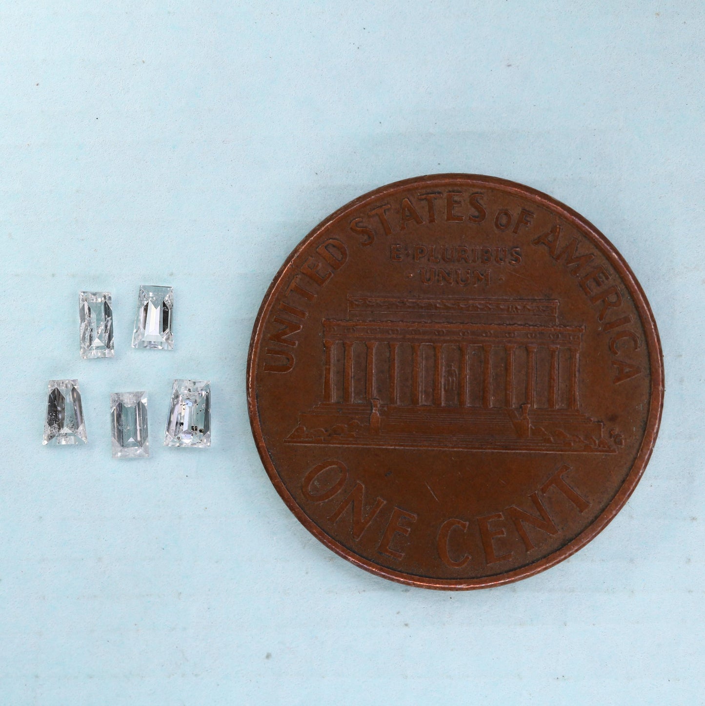 Natural Salt and Pepper Diamonds - 0.29 CT Baguette Cut, SI Clarity, 2.80-3.10 MM (Set of 5) for Jewelry Making & Design