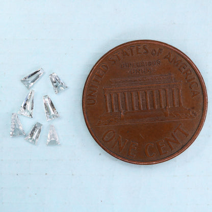 Natural Salt and Pepper Baguette Diamonds - 0.41 CT SI Clarity, 3.00-4.10 MM (Set of 7) for Jewelry Making and Custom Design