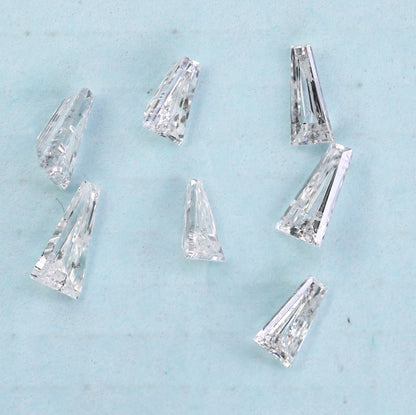 Natural Salt and Pepper Baguette Diamonds - 0.41 CT SI Clarity, 3.00-4.10 MM (Set of 7) for Jewelry Making and Custom Design
