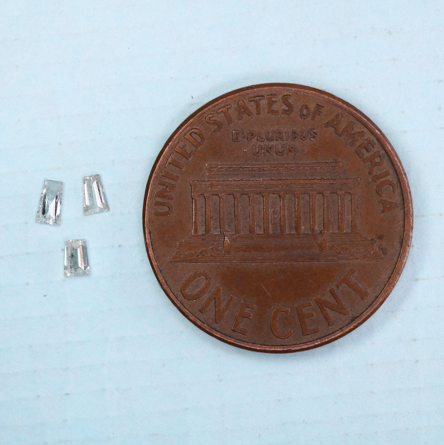 Natural Salt and Pepper Baguette Diamonds - 0.14 CT SI Clarity, 2.50-3.10 MM (Set of 3) for Jewelry Making & Custom Design