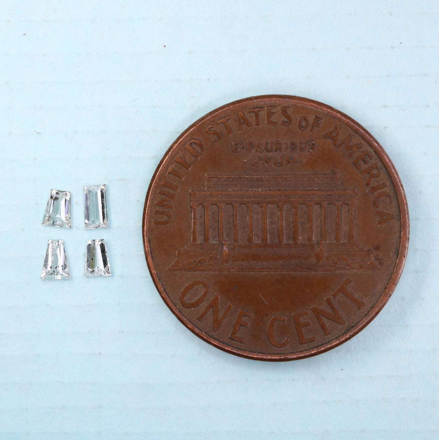 Natural Salt and Pepper Diamonds - 0.19 CT Baguette Cut, SI Clarity, 2.50-3.10 MM (Set of 4) for Custom Jewelry