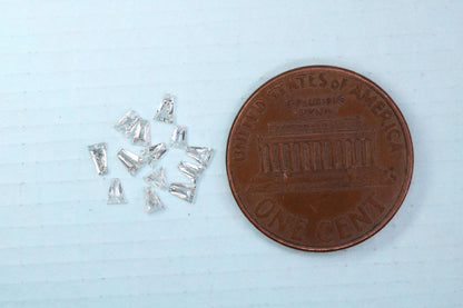 Natural Salt and Pepper Diamonds - 0.50 CT Baguette Cut, SI Clarity, 1.90-3.10 MM (Set of 13) for Unique Jewelry Design