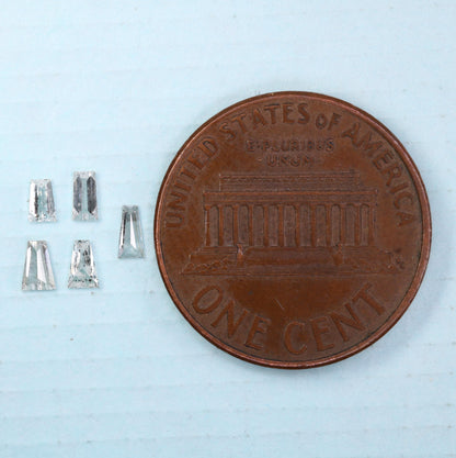 Natural Salt and Pepper Diamonds - 0.50 CT Baguette Cut, SI Clarity, 1.90-3.10 MM (Set of 13) for Unique Jewelry Design