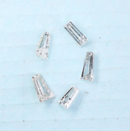 Natural Salt and Pepper Diamonds - 0.50 CT Baguette Cut, SI Clarity, 1.90-3.10 MM (Set of 13) for Unique Jewelry Design