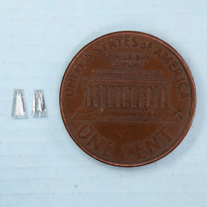 Natural Salt and Pepper Diamonds - 0.14 CT Baguette Cut, SI Clarity, 3.70-4.00 MM (Set of 2) for Jewelry Crafting