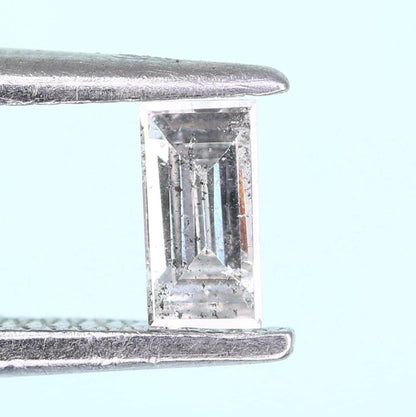 Baguette Salt and Pepper Diamond, 0.15 Carat Natural Loose Diamond, Unique Baguette Cut, Rustic Diamond for Custom Jewelry, Raw Diamond