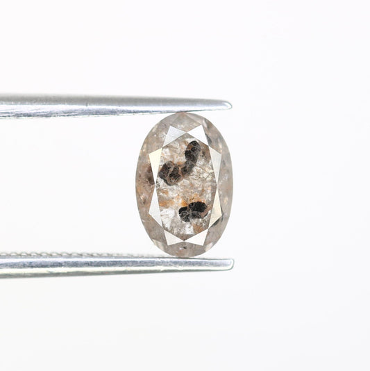 1.30 CT Natural Loose Oval Shape Diamond Black Brown Color Diamond Natural Loose Diamond Salt and Pepper Oval Shape Diamond