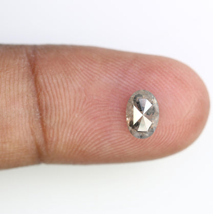 1.30 CT Natural Loose Oval Shape Diamond Black Brown Color Diamond Natural Loose Diamond Salt and Pepper Oval Shape Diamond