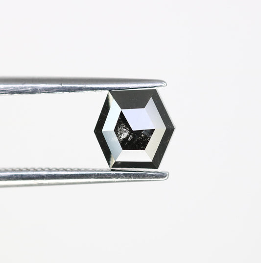 1.11 Carats Salt and Pepper Hexagon-Shaped Loose Diamond | Ethically Sourced Pure Natural Diamond | Unique Natural Diamond for Jewellery