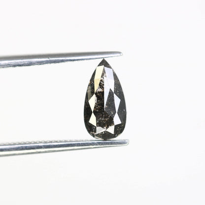 1.01 Carats Natural Loose Pear Shape Diamond Salt And Pepper Pear Cut Diamond Natural Loose Black Grey Pear Rose Cut Diamond