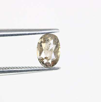 0.64 Carats Salt And Pepper Diamond, Reddish Brown Color Diamond, Natural Oval Shape Loose Rose Cut Diamond Ring Jewelry, Wholesale Diamond