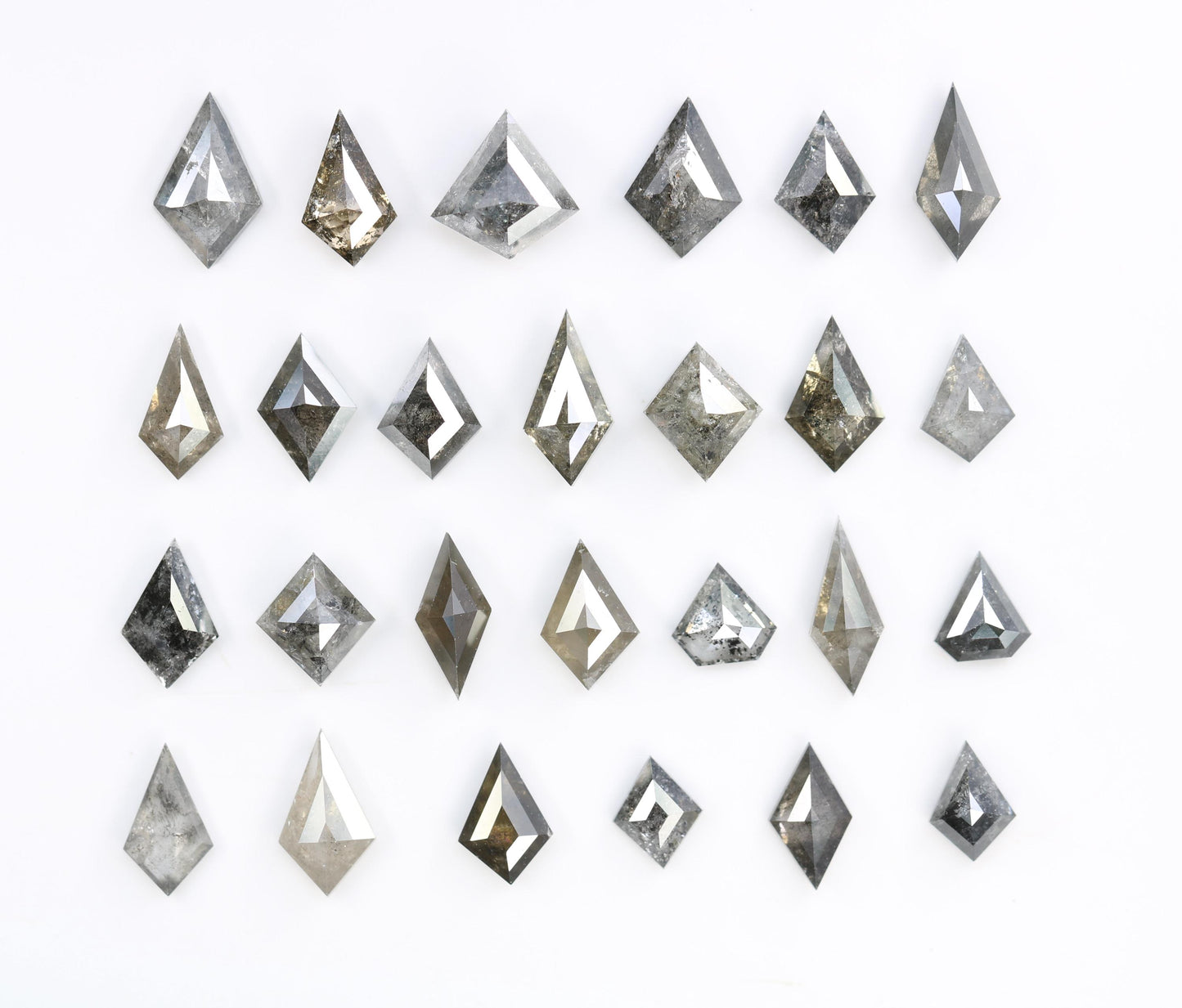 Natural Loose Diamond | Salt And Pepper Diamond | Kite Cut Diamond | Fancy Diamond For Engagement Ring & Earring Pair
