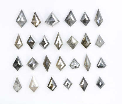 Natural Loose Diamond | Salt And Pepper Diamond | Kite Cut Diamond | Fancy Diamond For Engagement Ring & Earring Pair