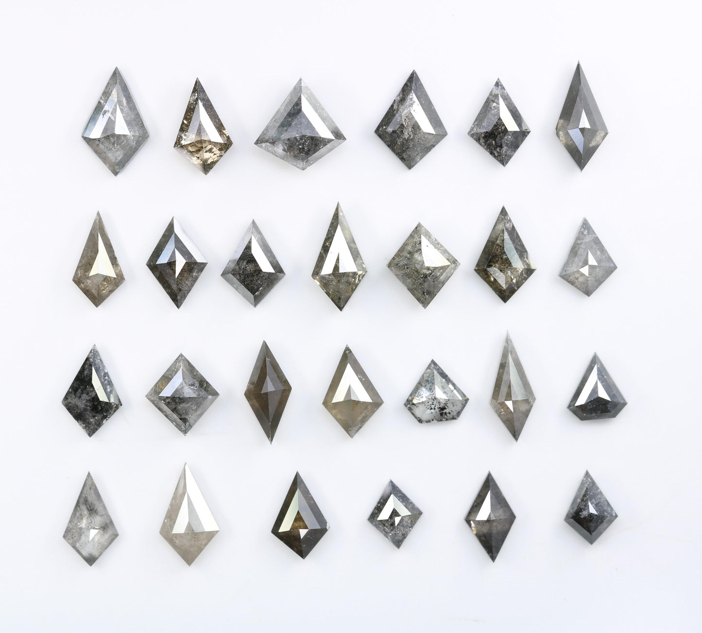 Natural Loose Diamond | Salt And Pepper Diamond | Kite Cut Diamond | Fancy Diamond For Engagement Ring & Earring Pair