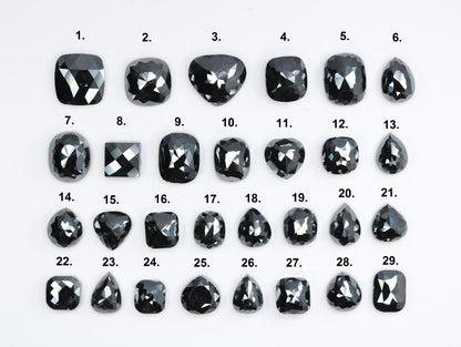 Mixed Shape Black Diamond Ring - Natural and Treated Black Diamonds for Unique Engagement Jewelry and Artisan Designs, Ethically Gemstones