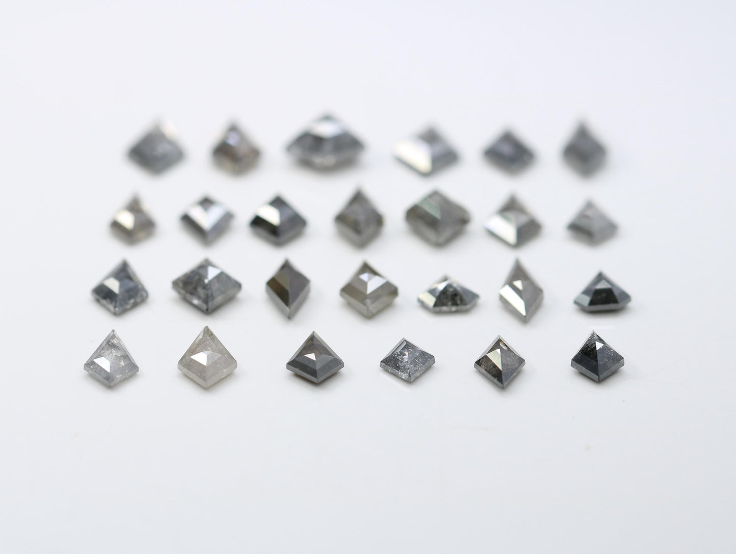 Natural Loose Diamond | Salt And Pepper Diamond | Kite Cut Diamond | Fancy Diamond For Engagement Ring & Earring Pair