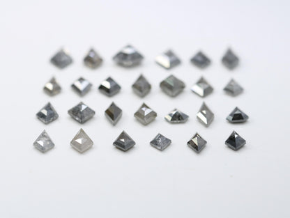 Natural Loose Diamond | Salt And Pepper Diamond | Kite Cut Diamond | Fancy Diamond For Engagement Ring & Earring Pair
