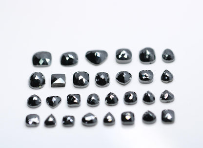 Mixed Shape Black Diamond Ring - Natural and Treated Black Diamonds for Unique Engagement Jewelry and Artisan Designs, Ethically Gemstones