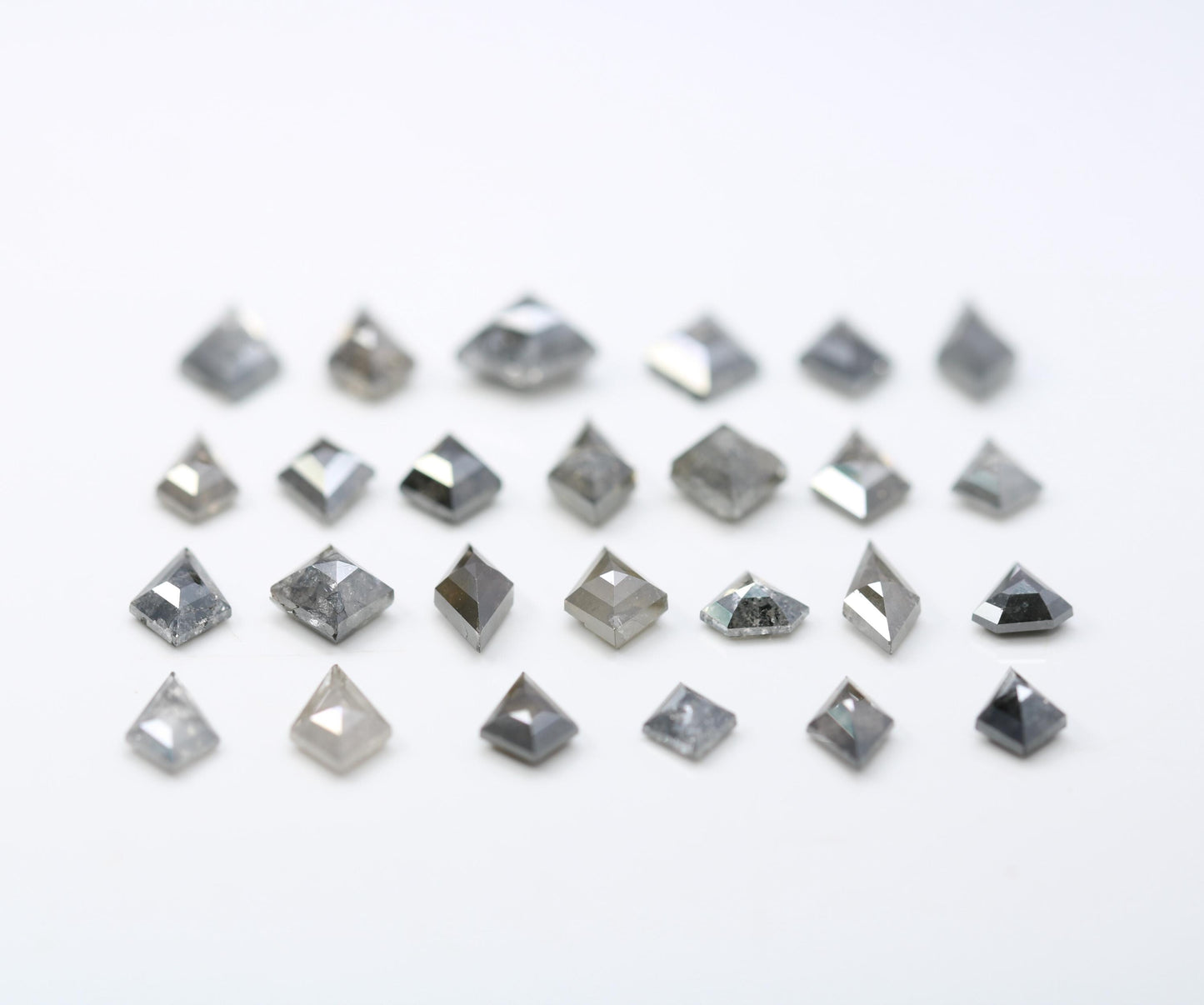 Natural Loose Diamond | Salt And Pepper Diamond | Kite Cut Diamond | Fancy Diamond For Engagement Ring & Earring Pair