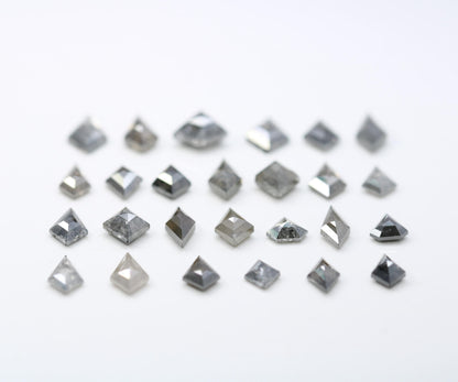 Natural Loose Diamond | Salt And Pepper Diamond | Kite Cut Diamond | Fancy Diamond For Engagement Ring & Earring Pair