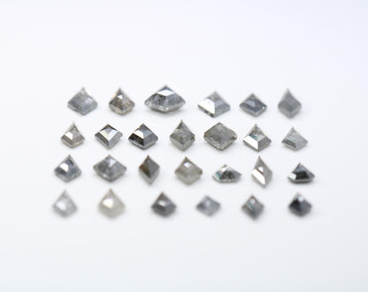 Natural Loose Diamond | Salt And Pepper Diamond | Kite Cut Diamond | Fancy Diamond For Engagement Ring & Earring Pair