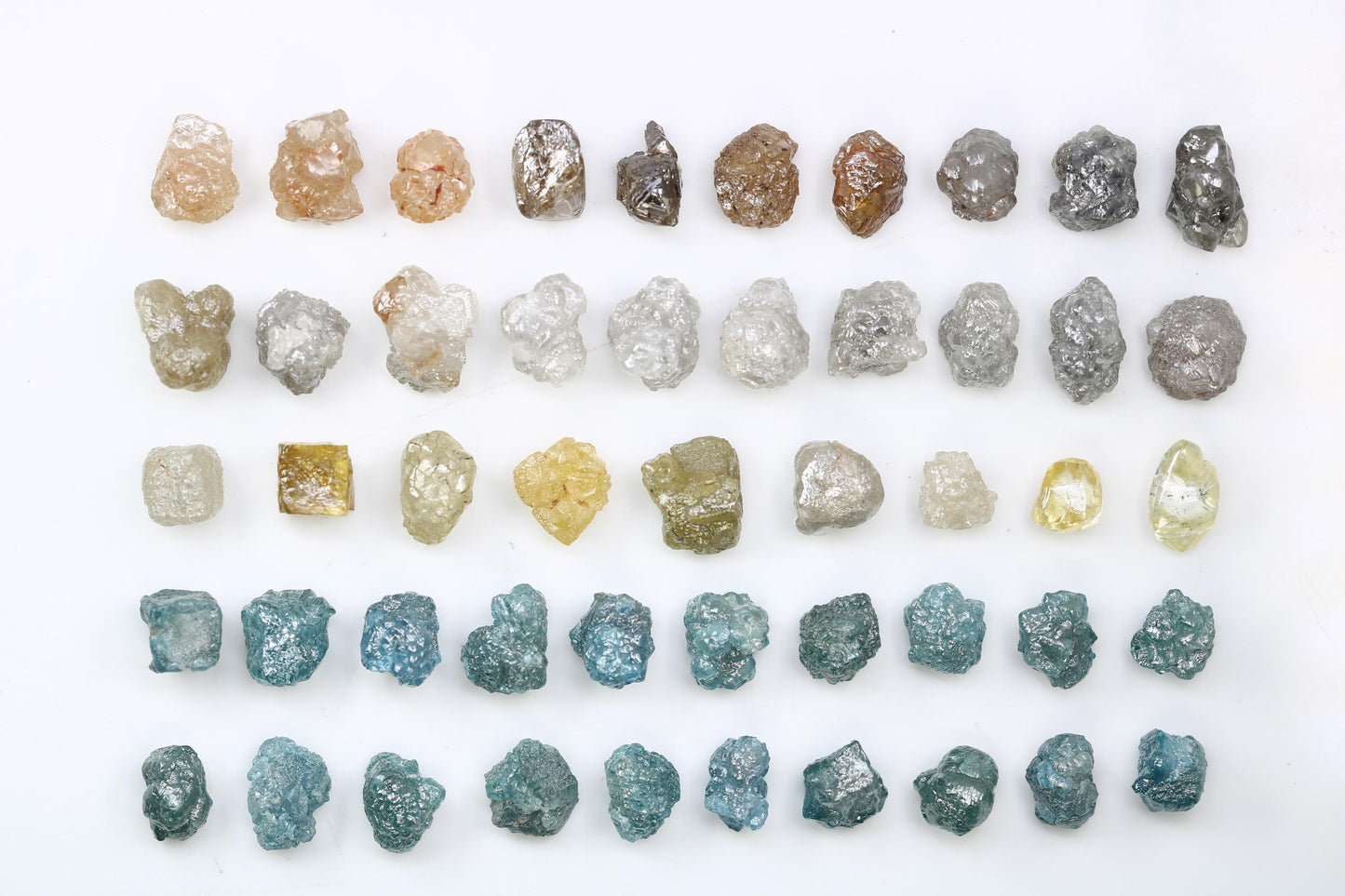 Unique Uncut Raw Natural Loose Rough Diamonds Lot - Sourced Raw Gemstones for Bohemian Jewelry, Custom Engagement Rings, and Artisan Designs