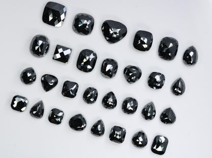 Mixed Shape Black Diamond Ring - Natural and Treated Black Diamonds for Unique Engagement Jewelry and Artisan Designs, Ethically Gemstones