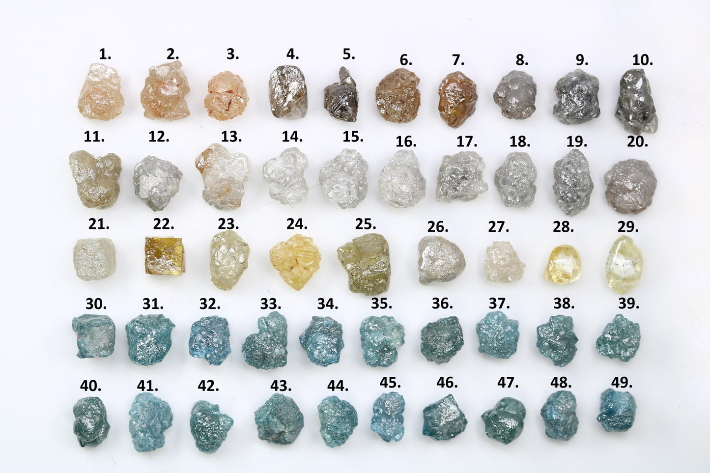Unique Uncut Raw Natural Loose Rough Diamonds Lot - Sourced Raw Gemstones for Bohemian Jewelry, Custom Engagement Rings, and Artisan Designs