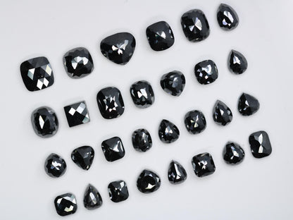 Mixed Shape Black Diamond Ring - Natural and Treated Black Diamonds for Unique Engagement Jewelry and Artisan Designs, Ethically Gemstones