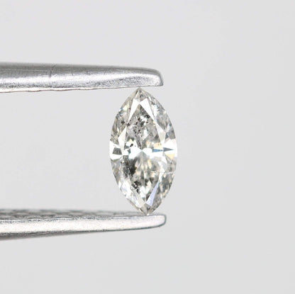 0.14 CT Ethically Sourced Marquise Cut Salt and Pepper Diamond - Handcrafted Artisan Engagement Ring for the Modern Romantic
