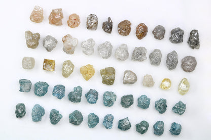 Unique Uncut Raw Natural Loose Rough Diamonds Lot - Sourced Raw Gemstones for Bohemian Jewelry, Custom Engagement Rings, and Artisan Designs