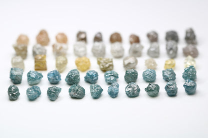 Unique Uncut Raw Natural Loose Rough Diamonds Lot - Sourced Raw Gemstones for Bohemian Jewelry, Custom Engagement Rings, and Artisan Designs