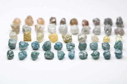 Unique Uncut Raw Natural Loose Rough Diamonds Lot - Sourced Raw Gemstones for Bohemian Jewelry, Custom Engagement Rings, and Artisan Designs