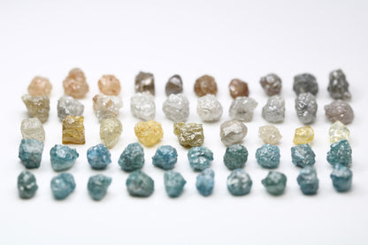 Unique Uncut Raw Natural Loose Rough Diamonds Lot - Sourced Raw Gemstones for Bohemian Jewelry, Custom Engagement Rings, and Artisan Designs