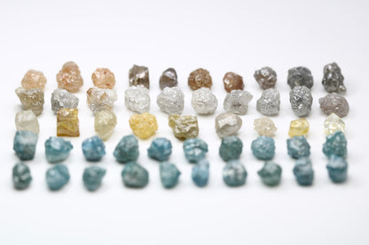 Unique Uncut Raw Natural Loose Rough Diamonds Lot - Sourced Raw Gemstones for Bohemian Jewelry, Custom Engagement Rings, and Artisan Designs