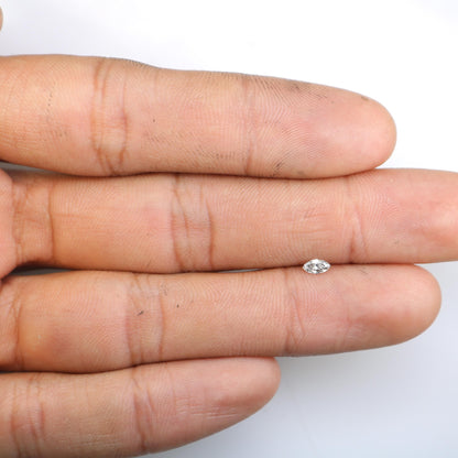 0.14 CT Ethically Sourced Marquise Cut Salt and Pepper Diamond - Handcrafted Artisan Engagement Ring for the Modern Romantic