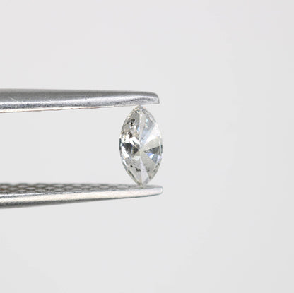 0.14 CT Ethically Sourced Marquise Cut Salt and Pepper Diamond - Handcrafted Artisan Engagement Ring for the Modern Romantic