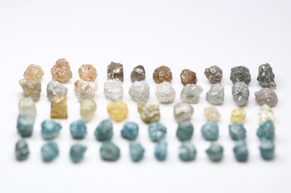 Unique Uncut Raw Natural Loose Rough Diamonds Lot - Sourced Raw Gemstones for Bohemian Jewelry, Custom Engagement Rings, and Artisan Designs
