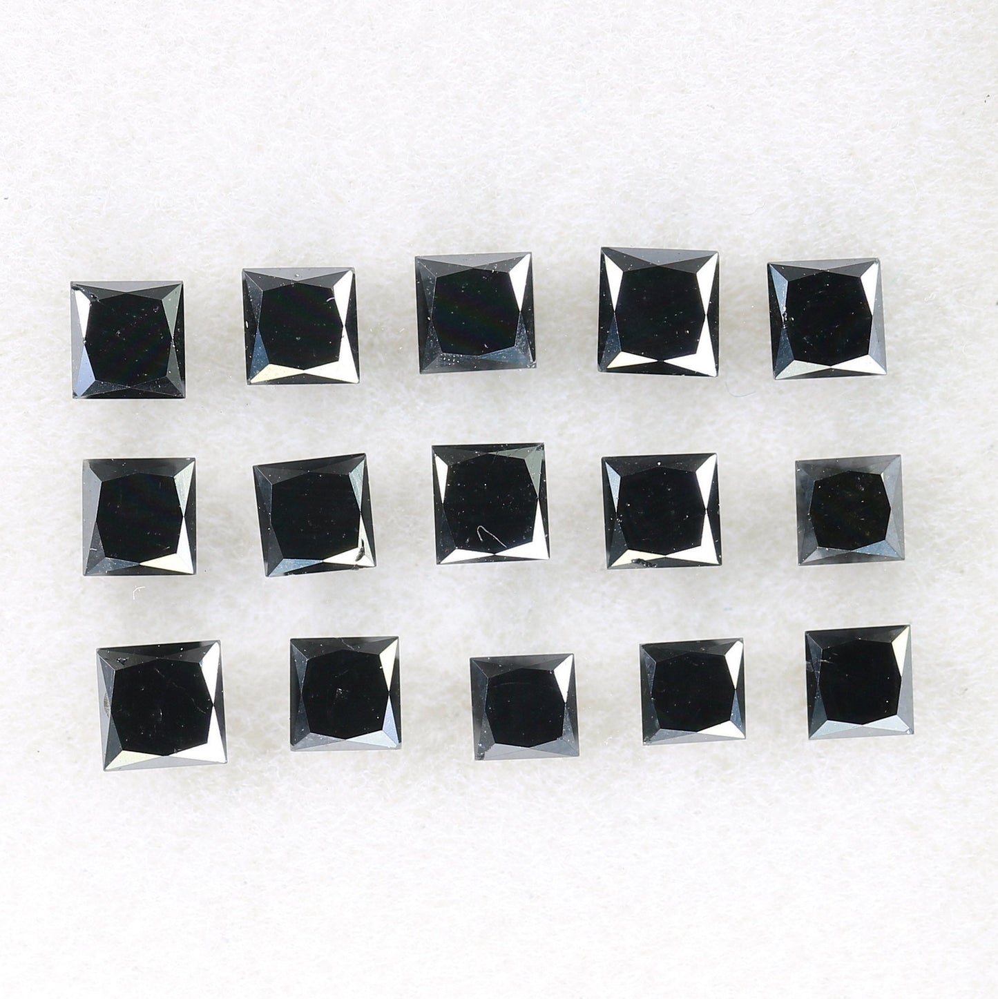 Black Princess Cut Diamonds for Engagement Rings - Genuine Real Diamonds Ideal for Gold Jewelry Settings