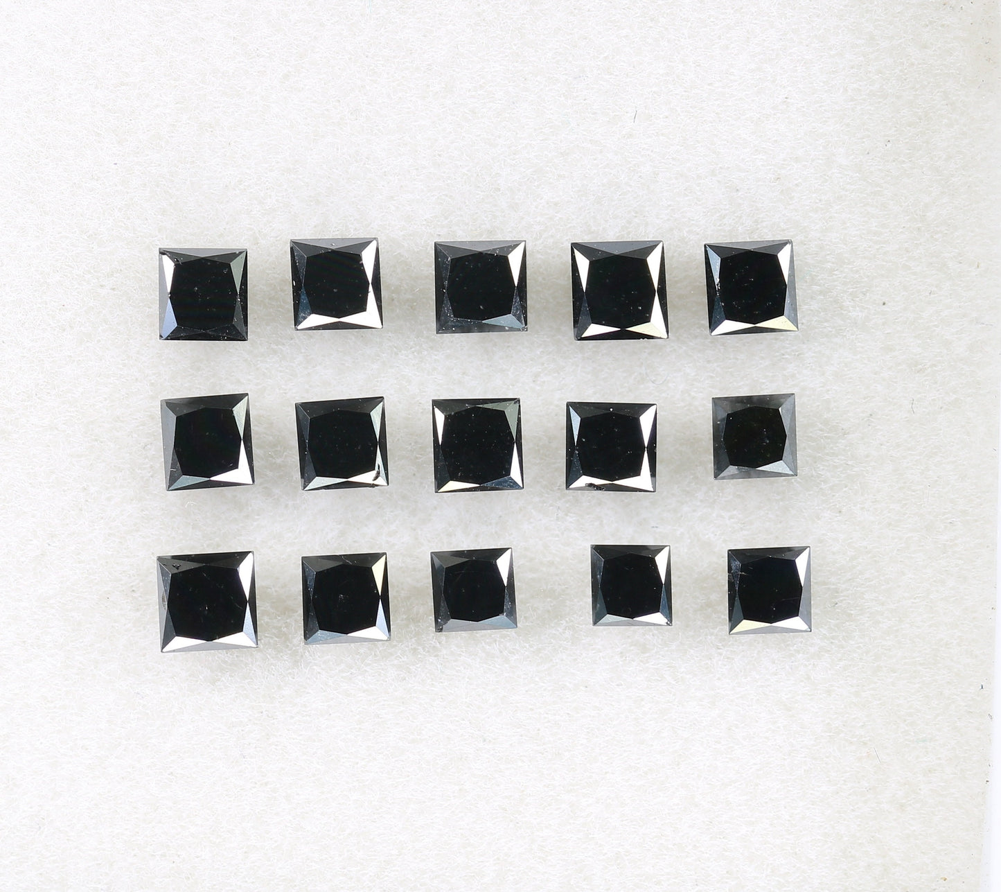 Black Princess Cut Diamonds for Engagement Rings - Genuine Real Diamonds Ideal for Gold Jewelry Settings