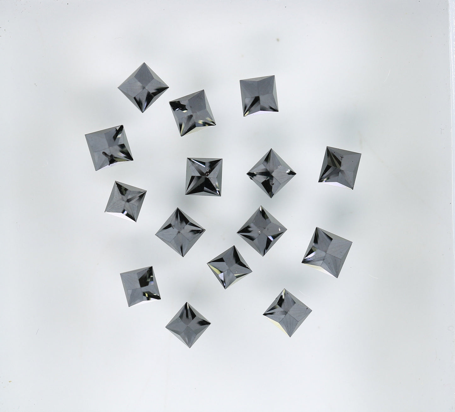 Black Princess Cut Diamonds for Engagement Rings - Genuine Real Diamonds Ideal for Gold Jewelry Settings
