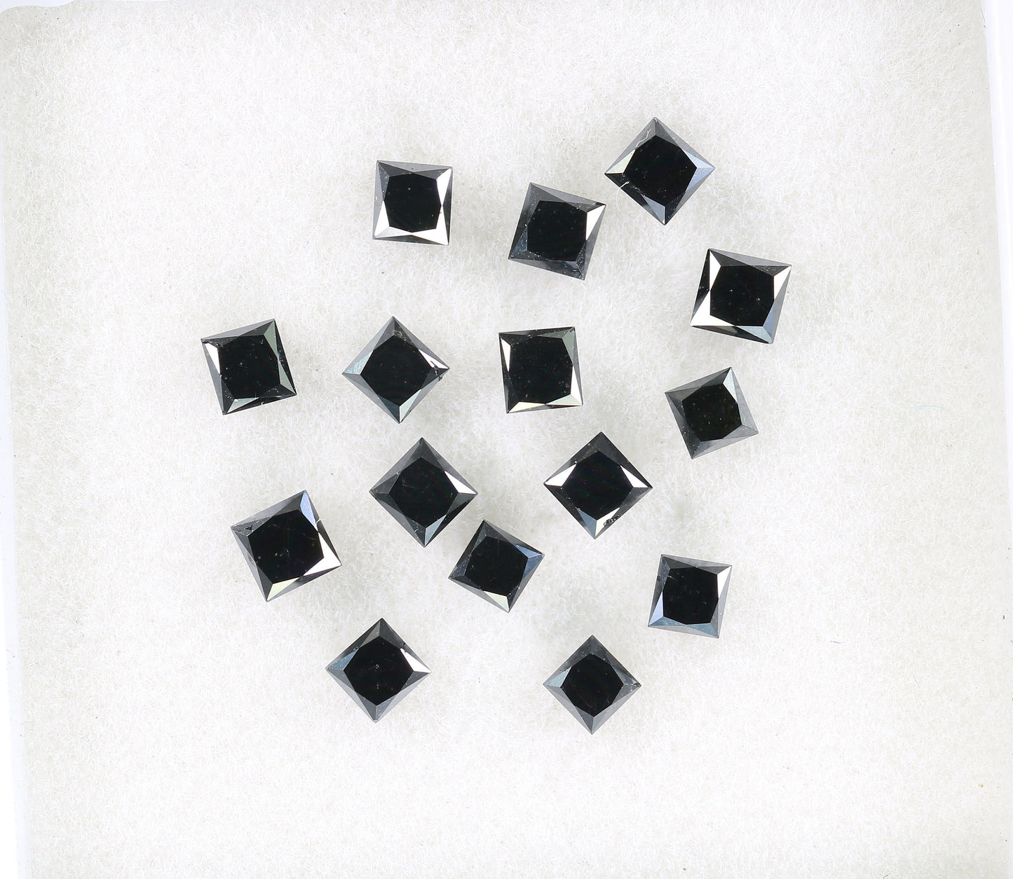 Black Princess Cut Diamonds for Engagement Rings - Genuine Real Diamonds Ideal for Gold Jewelry Settings